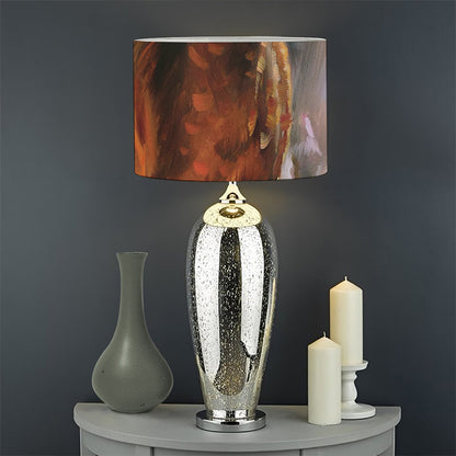 Running Horses Painting Print Drum Lamp Shade