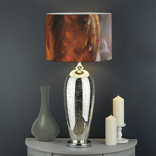 Running Horses Painting Print Drum Lamp Shade