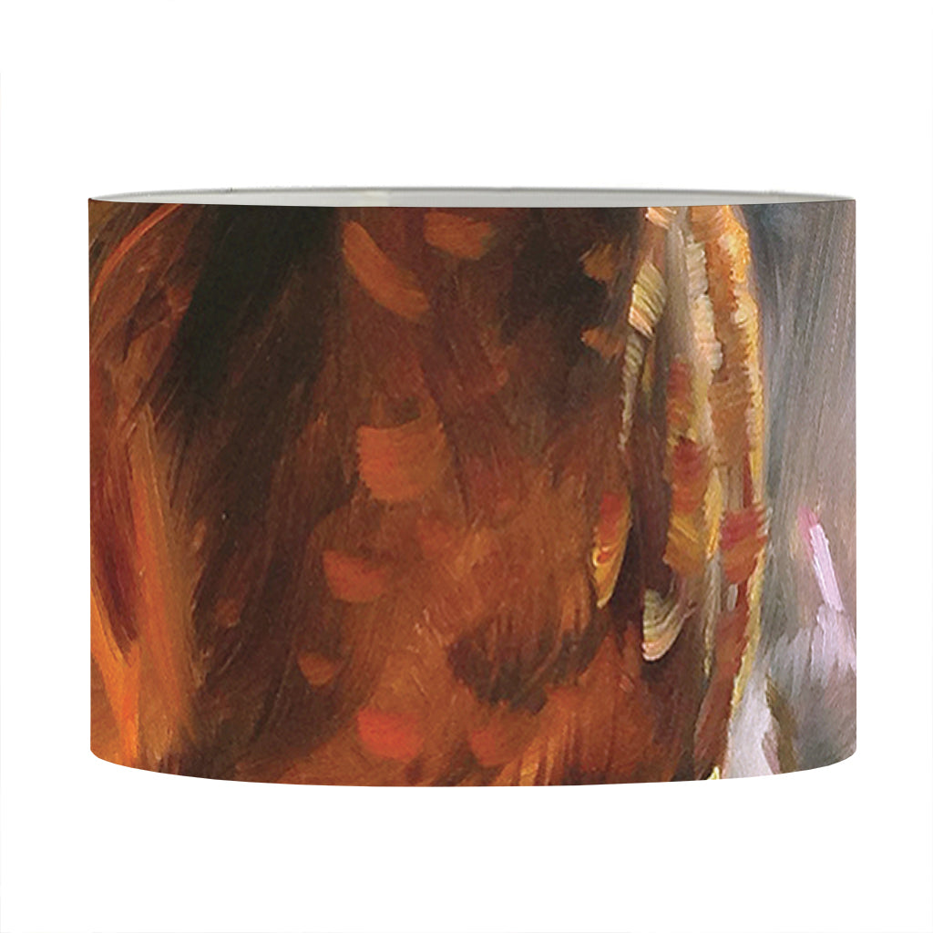 Running Horses Painting Print Drum Lamp Shade
