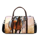 Running Horses Painting Print Duffle Bag