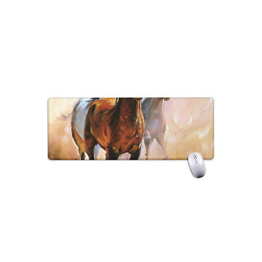 Running Horses Painting Print Extended Mouse Pad