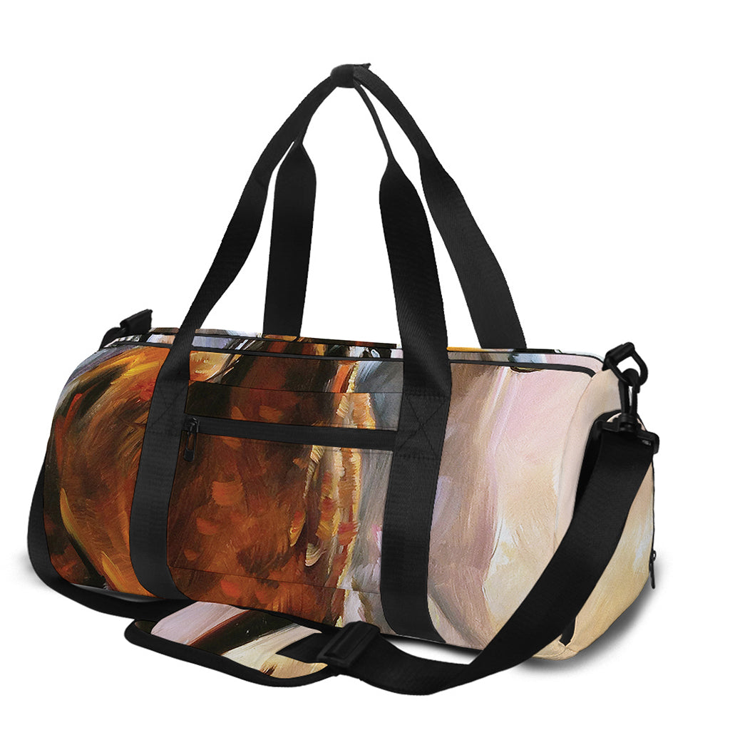 Running Horses Painting Print Gym Bag