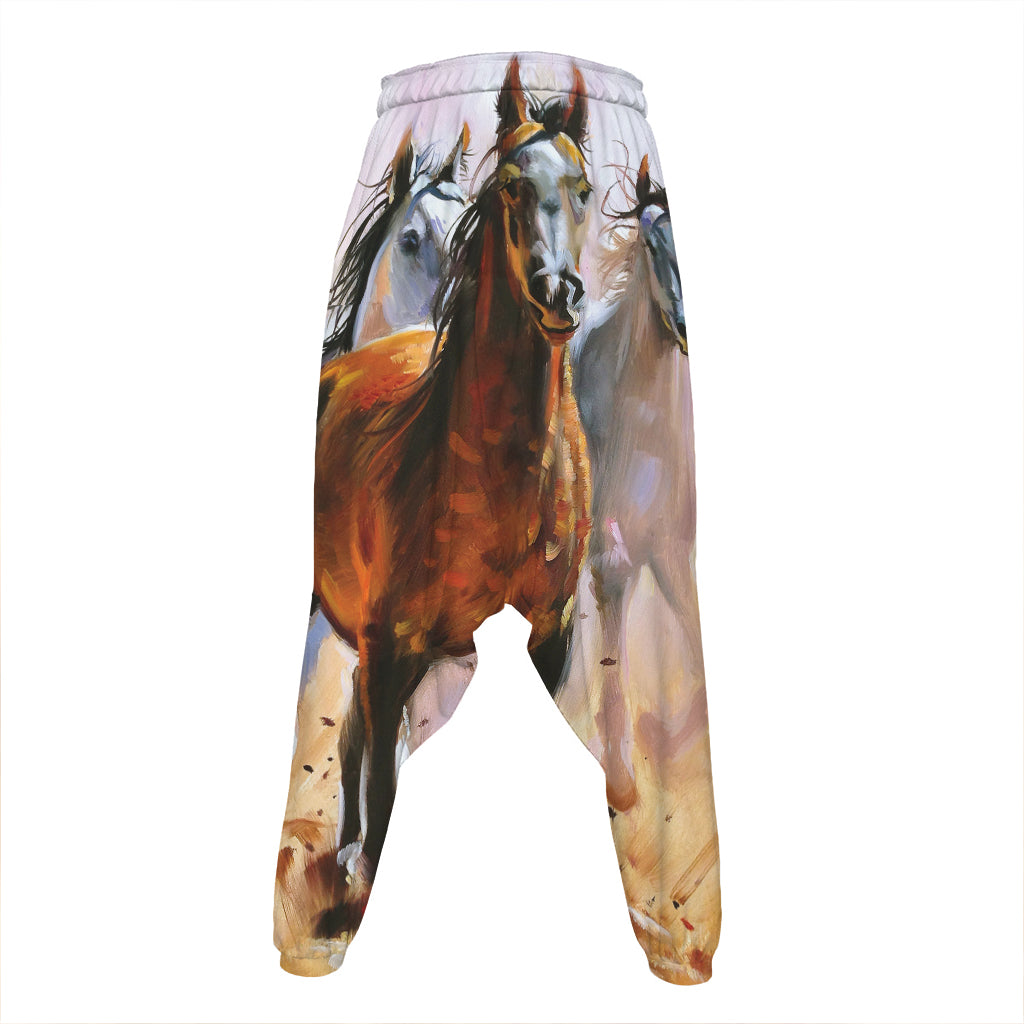 Running Horses Painting Print Hammer Pants