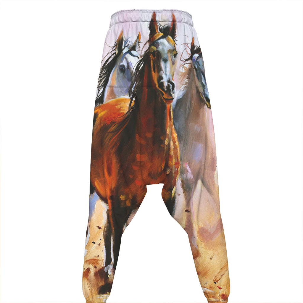 Running Horses Painting Print Hammer Pants