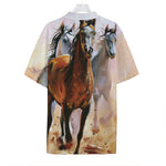 Running Horses Painting Print Hawaiian Shirt