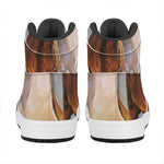 Running Horses Painting Print High Top Leather Sneakers