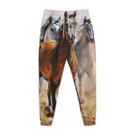 Running Horses Painting Print Jogger Pants