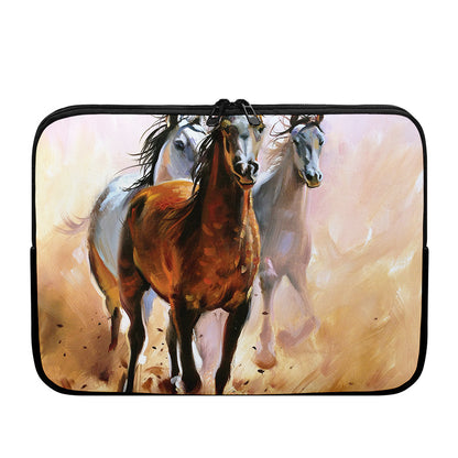 Running Horses Painting Print Laptop Sleeve