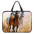 Running Horses Painting Print Laptop Sleeve With Handle