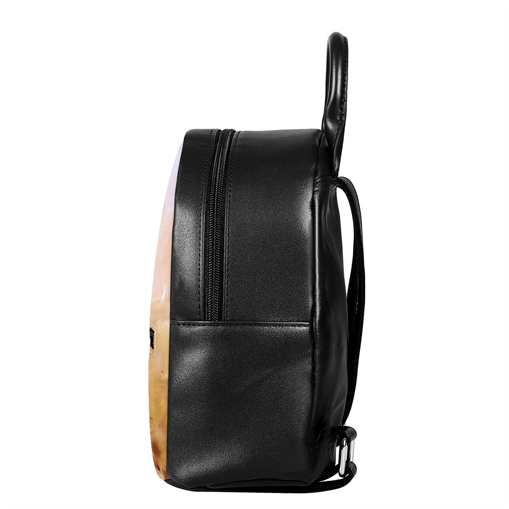 Running Horses Painting Print Leather Backpack