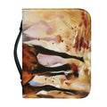 Running Horses Painting Print Leather Bible Cover