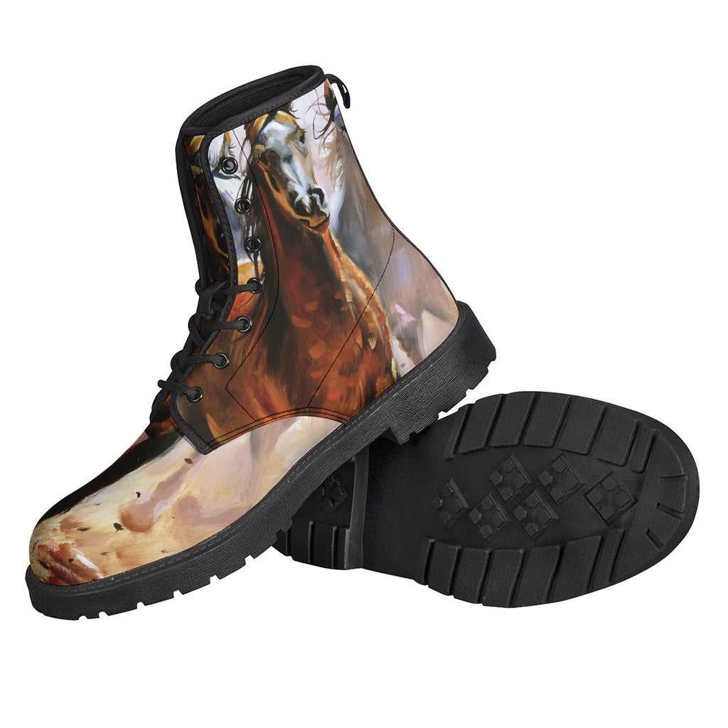 Running Horses Painting Print Backpack