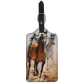 Running Horses Painting Print Luggage Tag