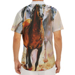Running Horses Painting Print Men's Deep V-Neck Shirt
