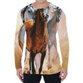 Running Horses Painting Print Men's Long Sleeve T-Shirt
