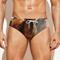 Running Horses Painting Print Men's Swim Briefs