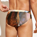 Running Horses Painting Print Men's Swim Briefs