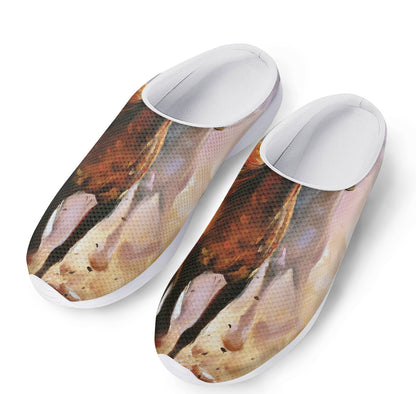 Running Horses Painting Print Mesh Casual Shoes
