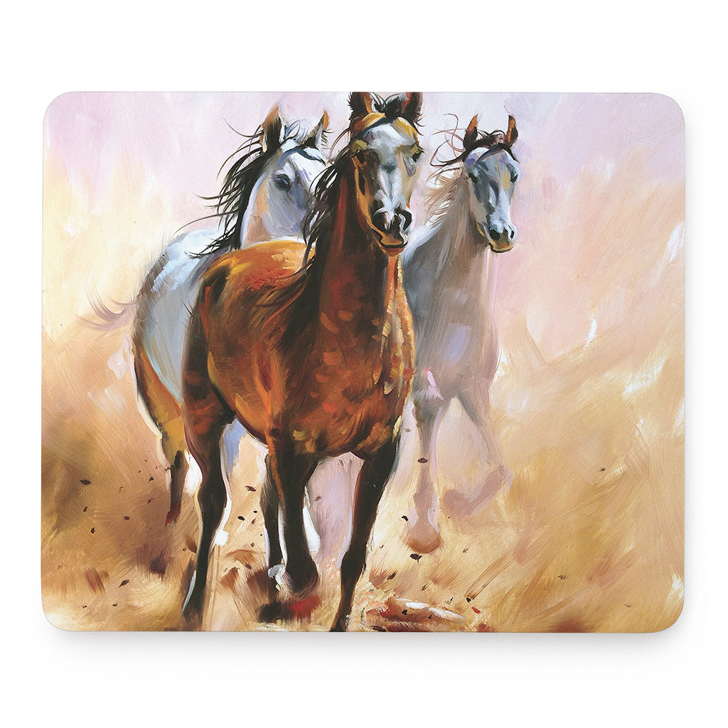 Running Horses Painting Print Mouse Pad