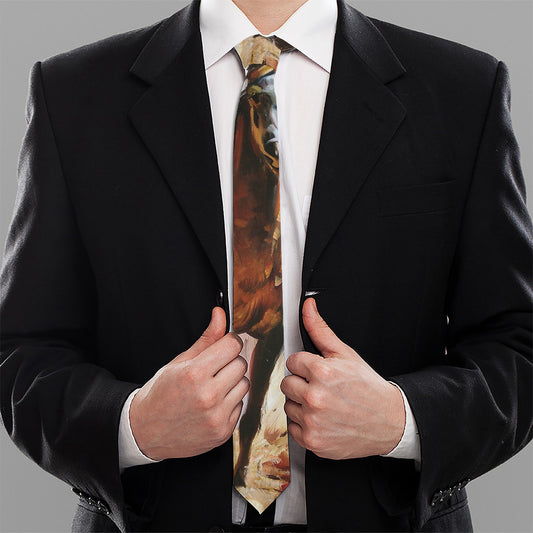 Running Horses Painting Print Necktie