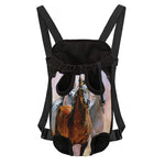 Running Horses Painting Print Pet Carrier Backpack