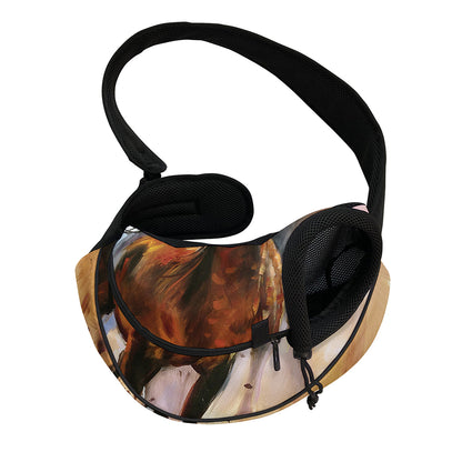 Running Horses Painting Print Pet Sling Carrier