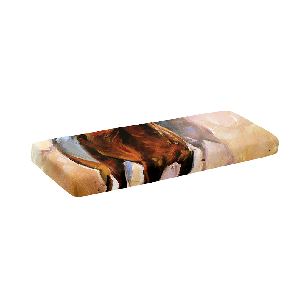 Running Horses Painting Print Piano Keyboard Cover
