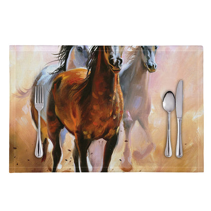 Running Horses Painting Print Placemat