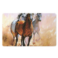 Running Horses Painting Print Polyester Doormat