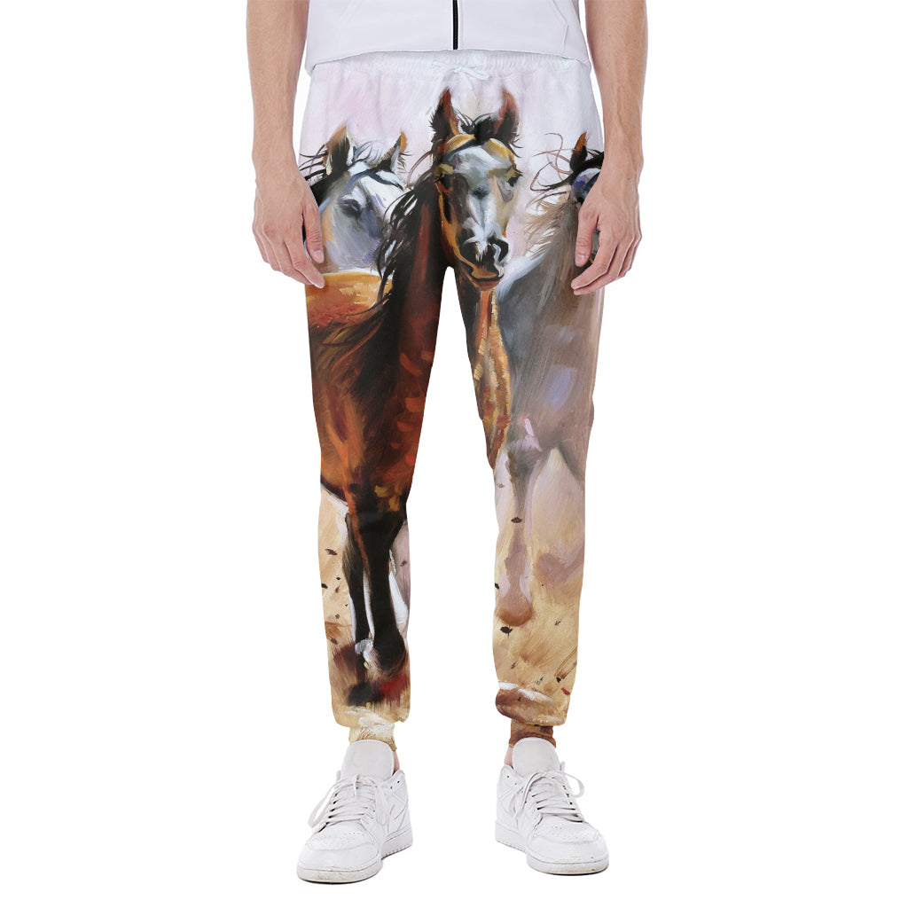 Running Horses Painting Print Scuba Joggers