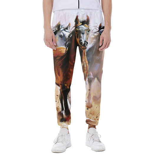 Running Horses Painting Print Scuba Joggers
