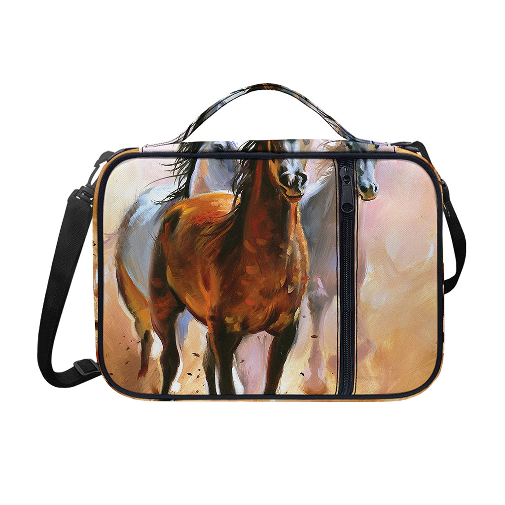 Running Horses Painting Print Shoulder Strap Bible Bag