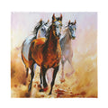 Running Horses Painting Print Silk Bandana