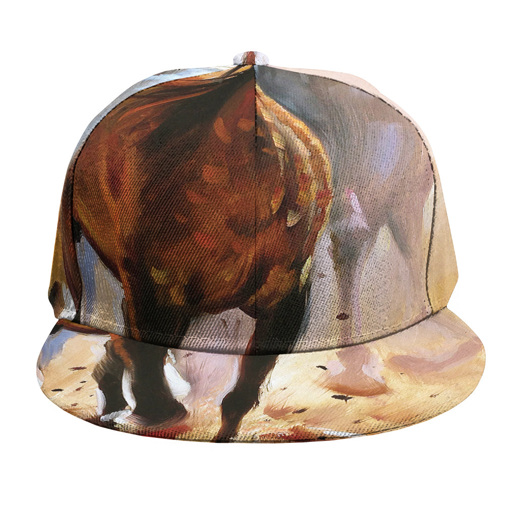Running Horses Painting Print Snapback Cap