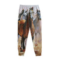 Running Horses Painting Print Sweatpants
