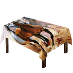 Running Horses Painting Print Tablecloth