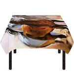 Running Horses Painting Print Tablecloth