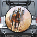 Running Horses Painting Print Tire Cover With Camera Hole