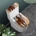 Running Horses Painting Print Toilet Lid And Tank Cover Set