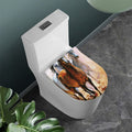 Running Horses Painting Print Toilet Lid Cover