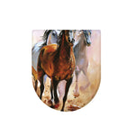 Running Horses Painting Print Toilet Lid Cover