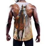 Running Horses Painting Print Training Tank Top