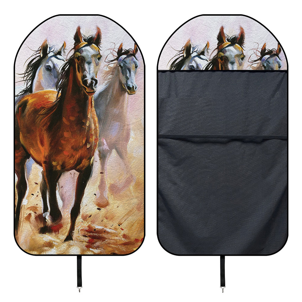 Running Horses Painting Print Waterproof Car Seat Cover