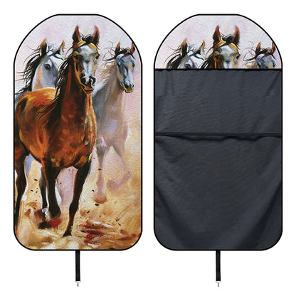Running Horses Painting Print Waterproof Car Seat Cover