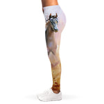 Running Horses Painting Print Women's Leggings