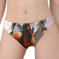 Running Horses Painting Print Women's Panties