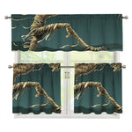 Running Mummy Print 3 Piece Kitchen Curtains
