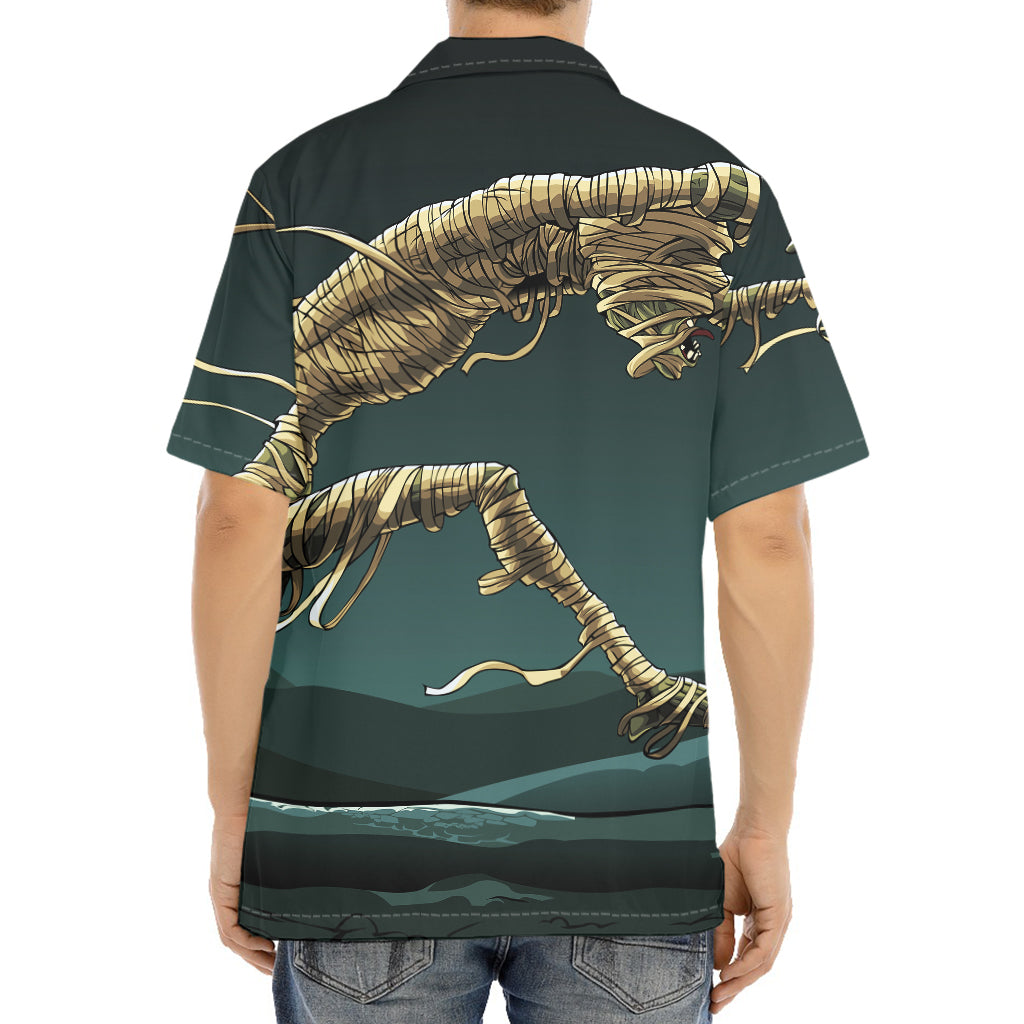 Running Mummy Print Aloha Shirt