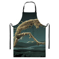 Running Mummy Print Bib Apron With Pocket