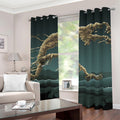 Running Mummy Print Dimout Grommet Curtains